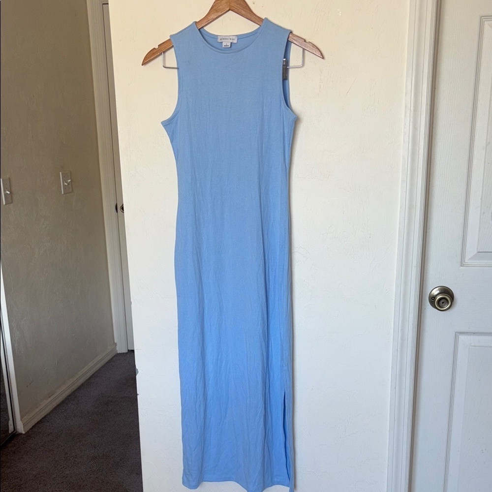 Gianni Bini Blue Sheath Maxi Dress with Slit